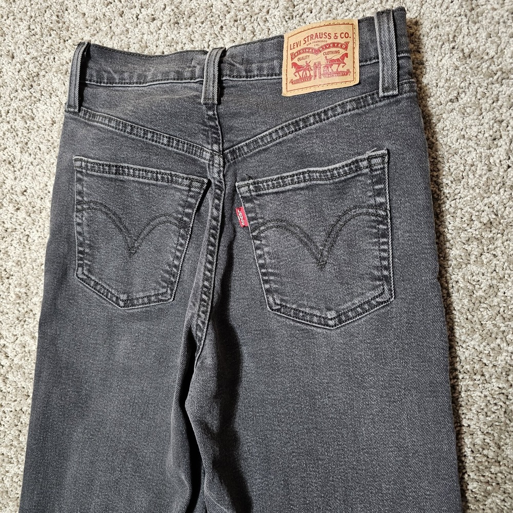 Levi's Women's Flare Jeans in Dark Gray - Picture 6 of 9